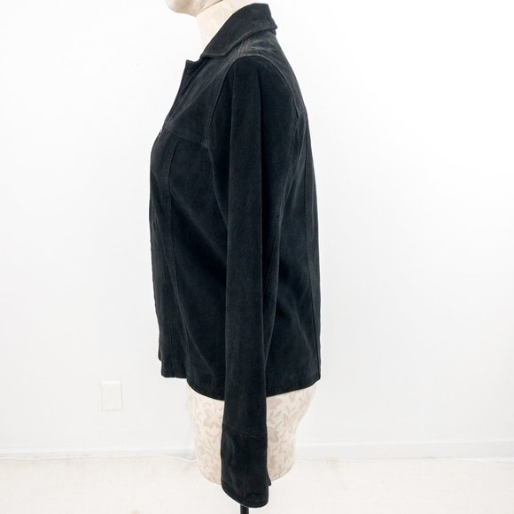 Vintage Pendleton S Suede Leather Jacket Vintage Black - Picture 4 of 11